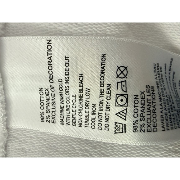 Tommy Bahama Women Pullover XL White 1/2 Zip Embroidered Floral Sequins Cotton - Picture 11 of 11